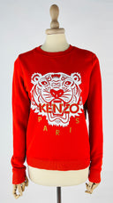 Felpa rossa con il logo KENZO