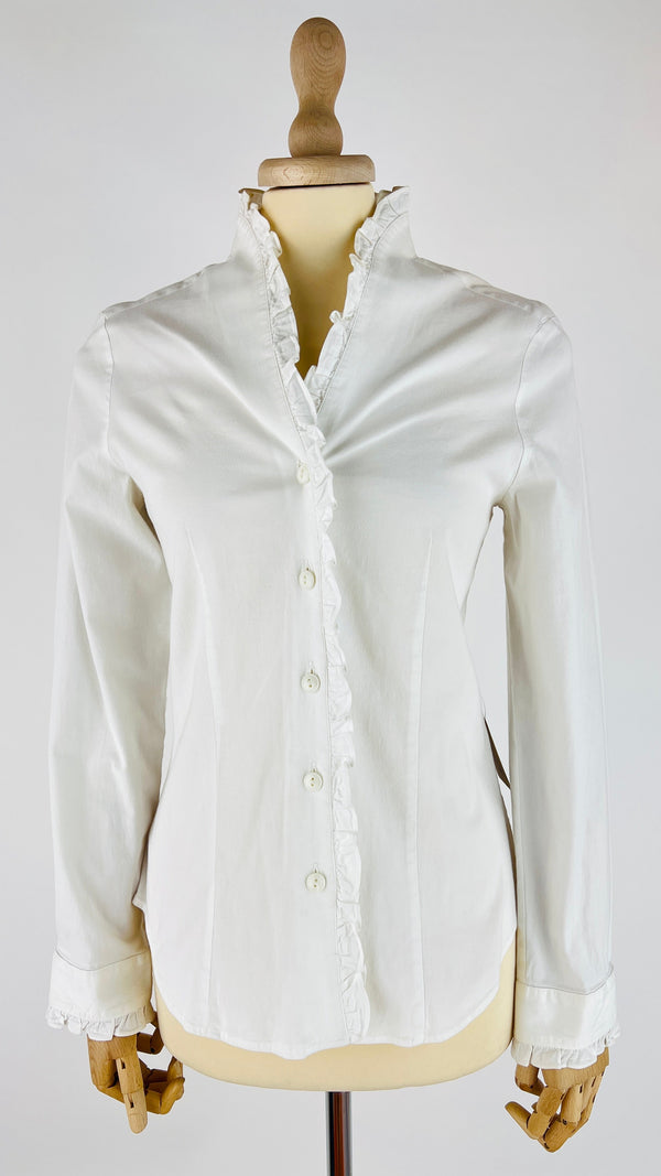 Camicia slim fit con rouches