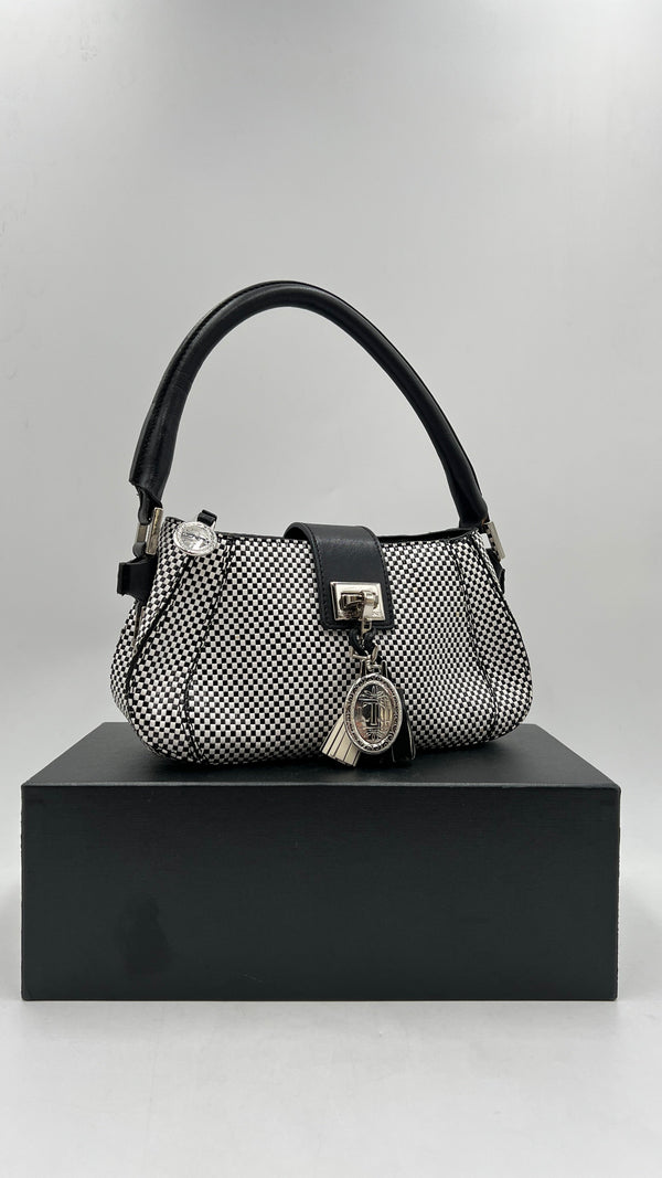 Borsa a mano microquadretti