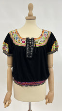 Top nero ricamato Jean Paul Gaultier Femme