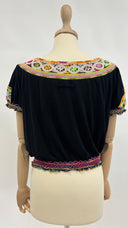 Top nero ricamato Jean Paul Gaultier Femme