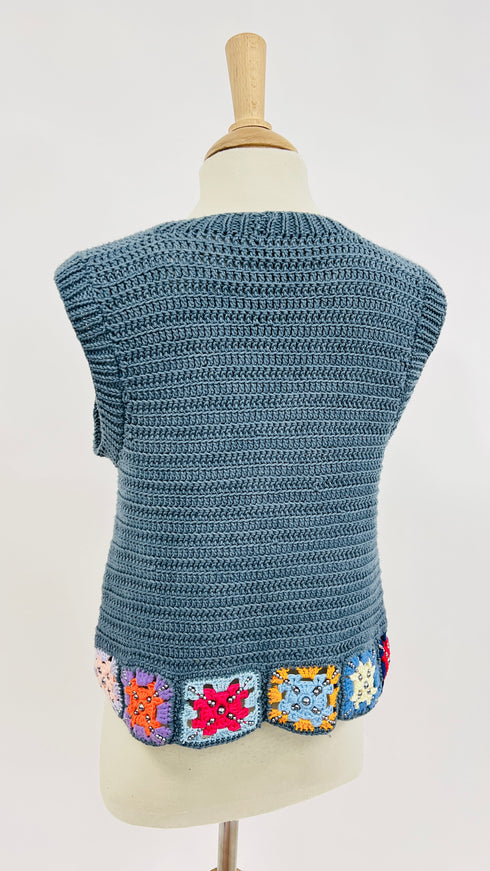 Gilet crochet con perline