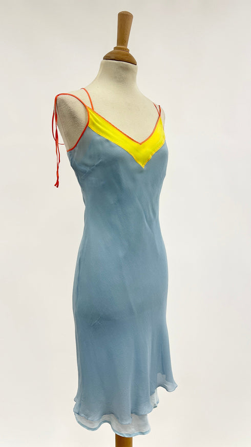 Abito slip dress in seta