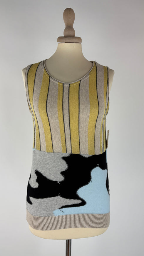 Smanicato in maglia multi-pattern