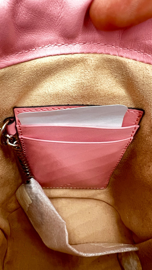 Borsa secchiello in pelle