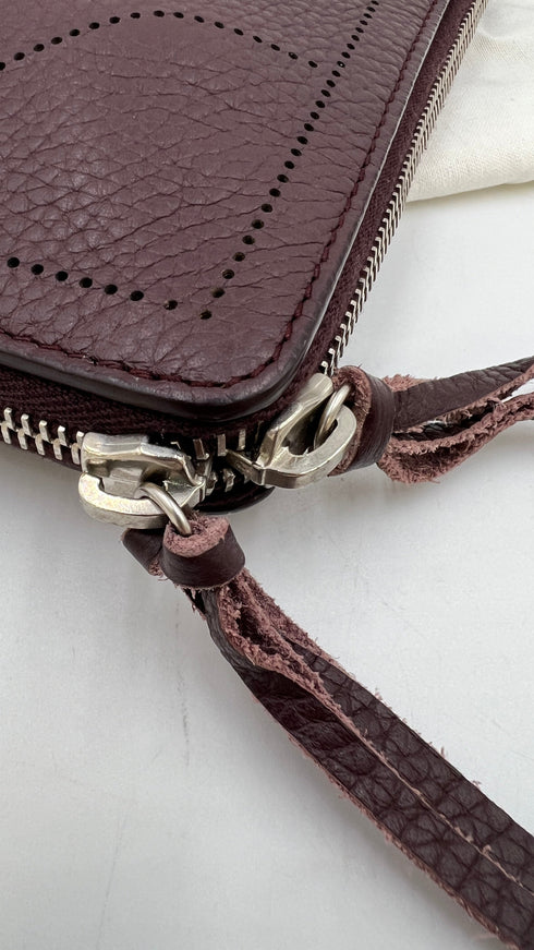 Cluch in pelle burgundy