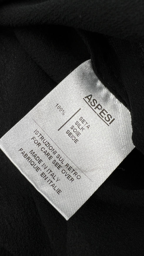 Blusa in seta nero
