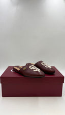 Slipper in pelle bordeaux GUCCI