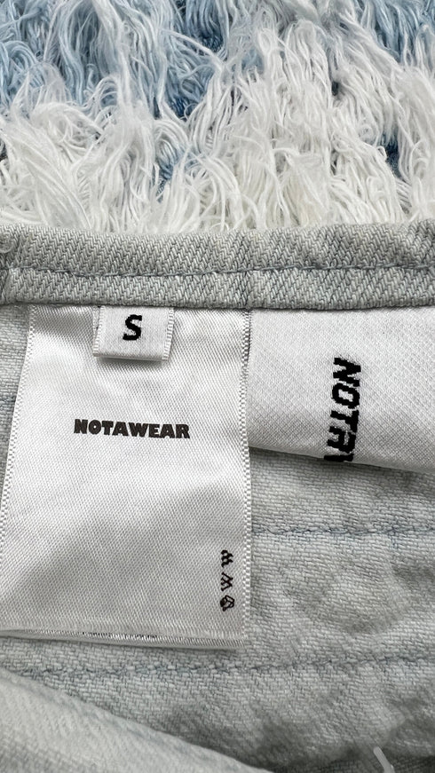 Minigonna denim sfrangiato