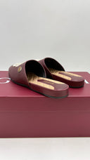 Slipper in pelle bordeaux GUCCI