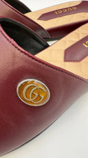 Slipper in pelle bordeaux GUCCI