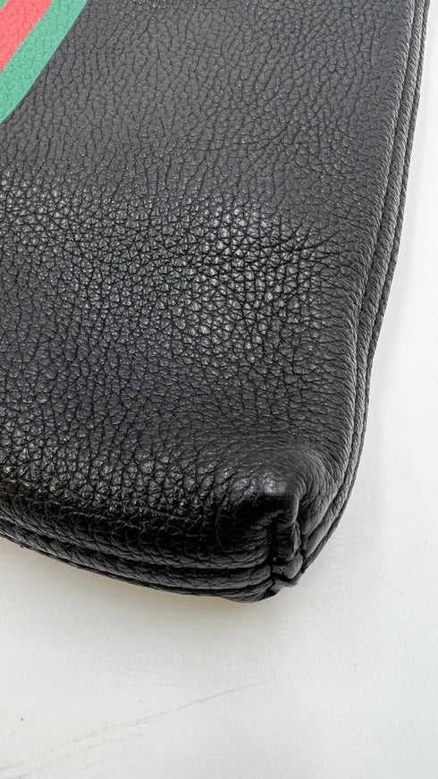 Pochette in pelle banda web