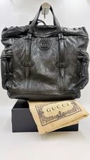 Borsa grande in pelle nera GUCCI