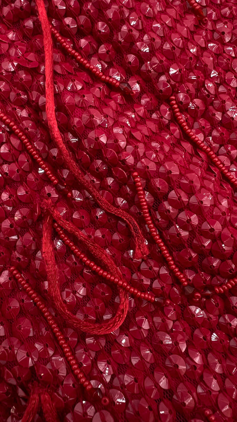 Abito midi frange perline