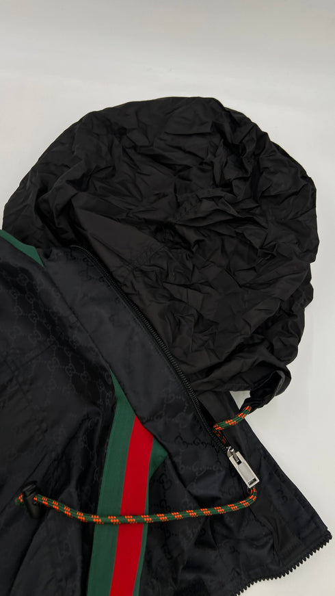 Giacca nera monogram con cartellino