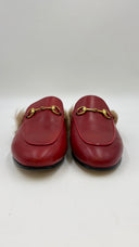 Slipper in velluto rosso GUCCI