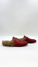 Slipper in velluto rosso GUCCI