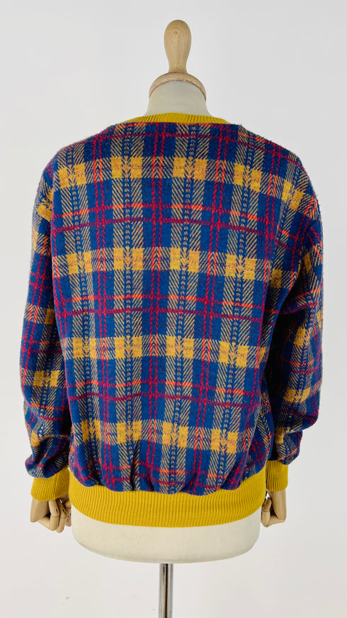 Maglia tartan con lurex