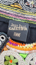Top nero ricamato Jean Paul Gaultier Femme