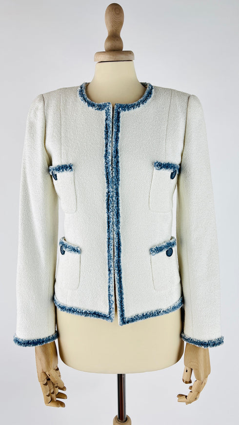 Giacca corta orli sfrangiati