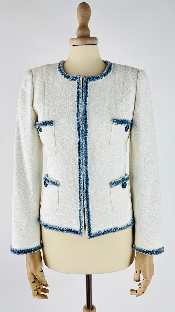 Giacca corta orli sfrangiati