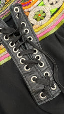 Top nero ricamato Jean Paul Gaultier Femme