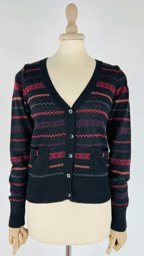 Cardigan multi-pattern