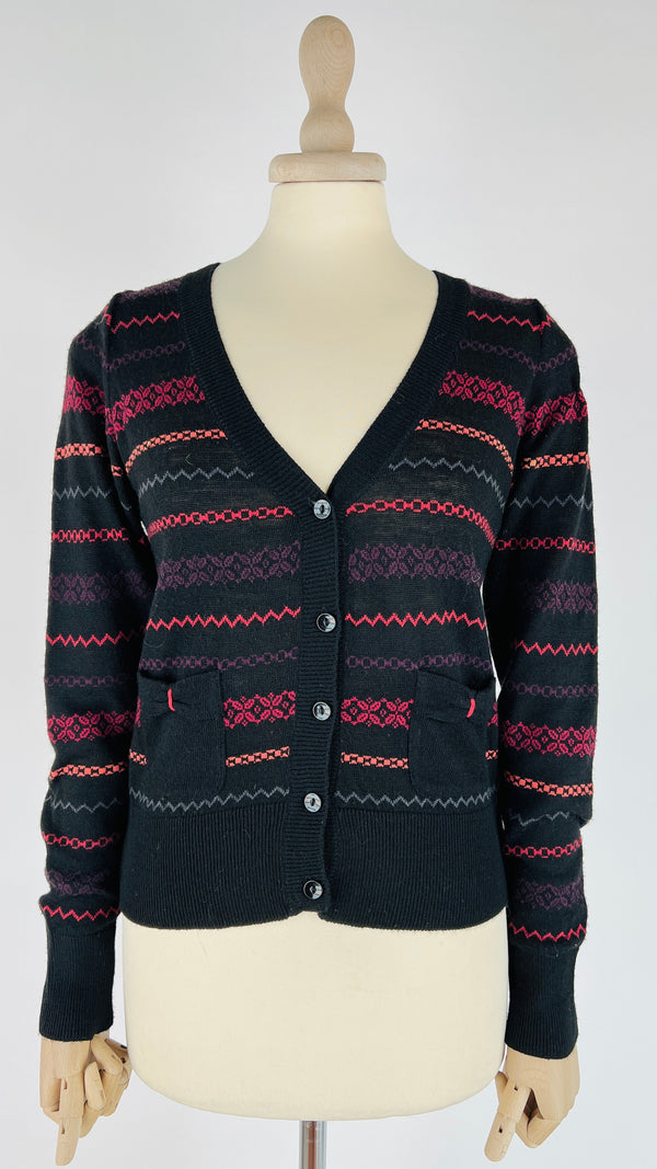 Cardigan multi-pattern