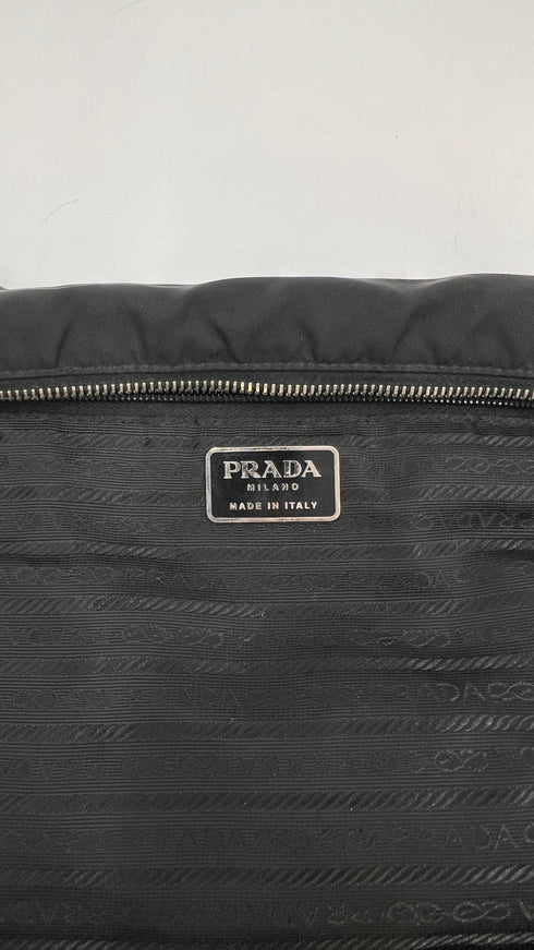 Borsa a spalla nera nylon