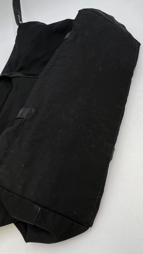 Borsa a spalla nera nylon