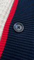 Cardigan righe rosso blu