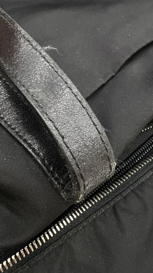 Borsa a spalla nera nylon
