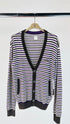 Cardigan cotone-lana a righe