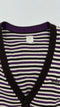 Cardigan cotone-lana a righe