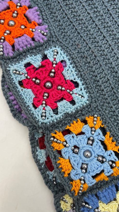 Gilet crochet con perline