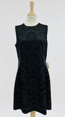Abito midi broccato nero Dolce & Gabbana