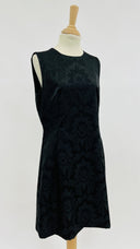 Abito midi broccato nero Dolce & Gabbana