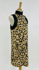 Abito midi inserti pelle GUCCI