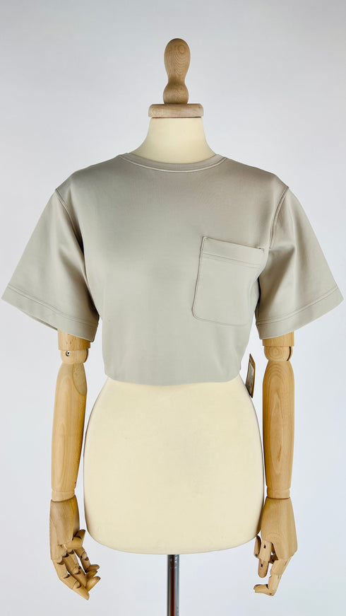 T-shirt corta beige