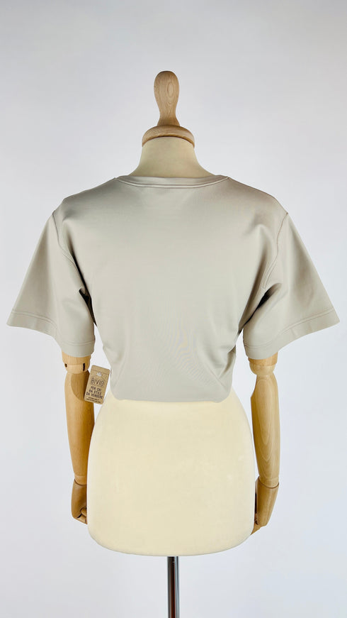 T-shirt corta beige