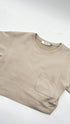 T-shirt corta beige