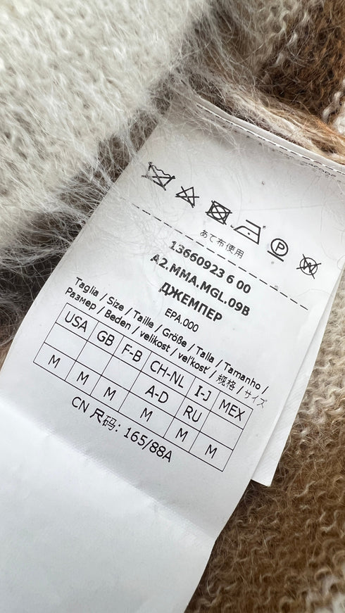 Maglione mohair a righe