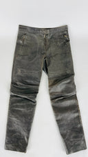 Pantalone in pelle grigio Diesel