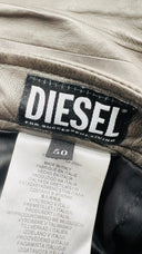 Pantalone in pelle grigio Diesel