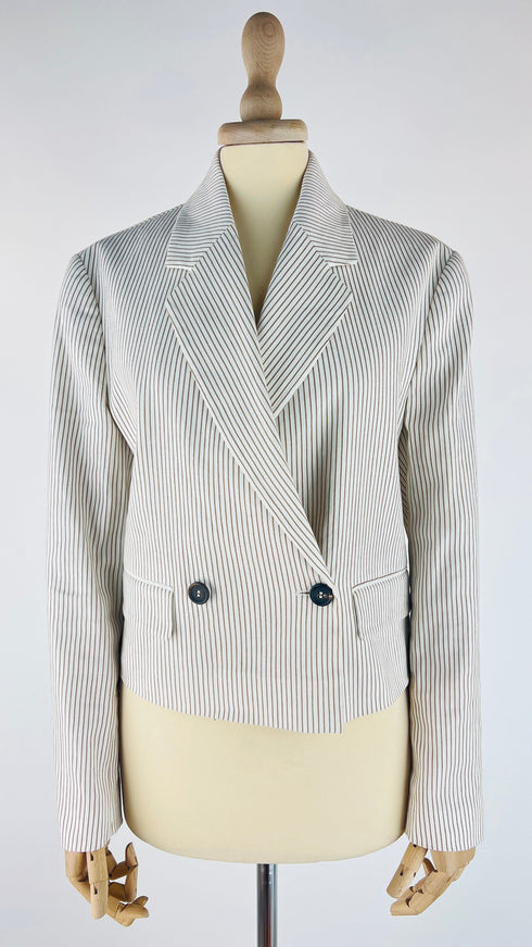 Blazer corto a righe