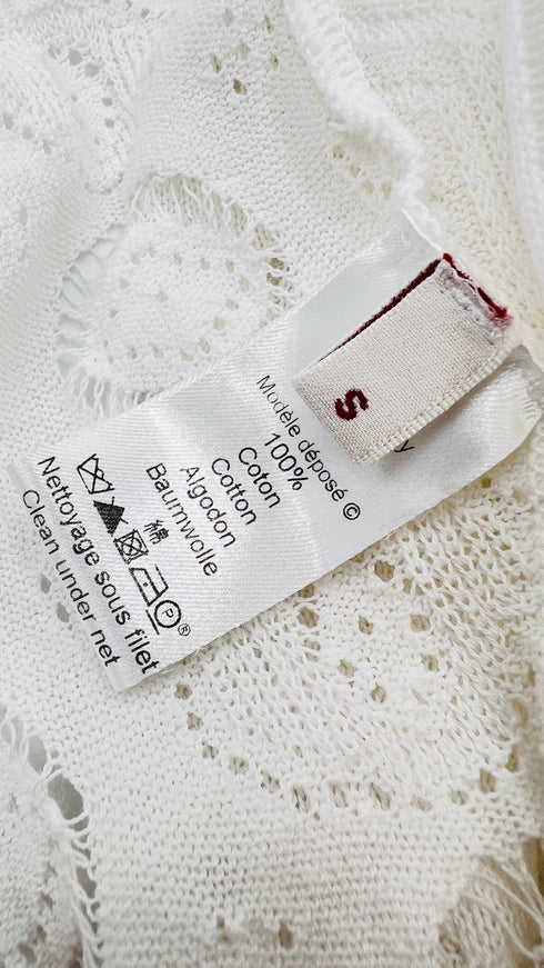 Cardigan cotone motivi geometrici