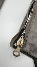 Pantalone in pelle grigio Diesel