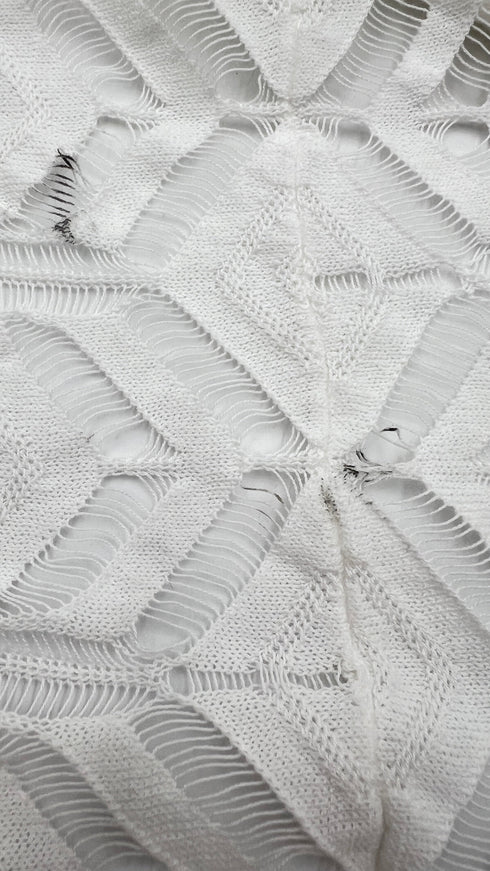 Cardigan cotone motivi geometrici