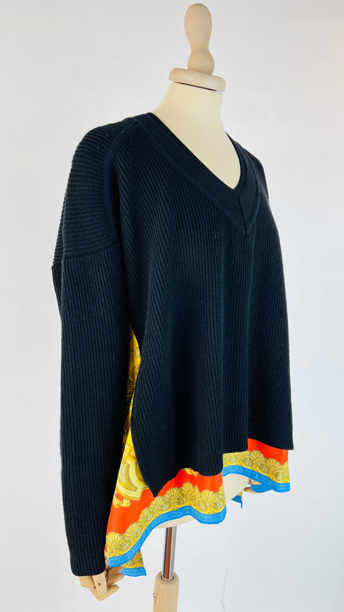 Maglione V lana e seta