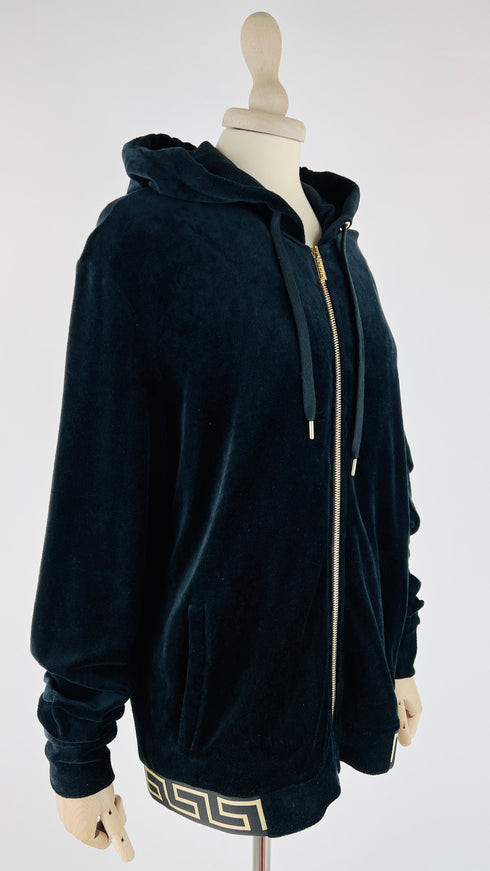 Felpa in velluto nero